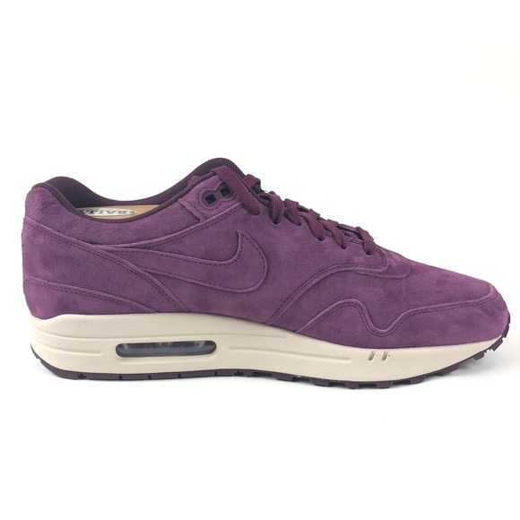 Nike Air Max 1 Premium Bordeaux Shoes 875844-602 - Picture 4 of 8